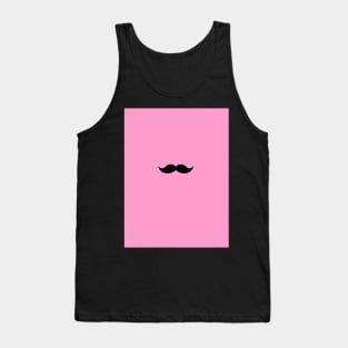 moustache- pink background Tank Top